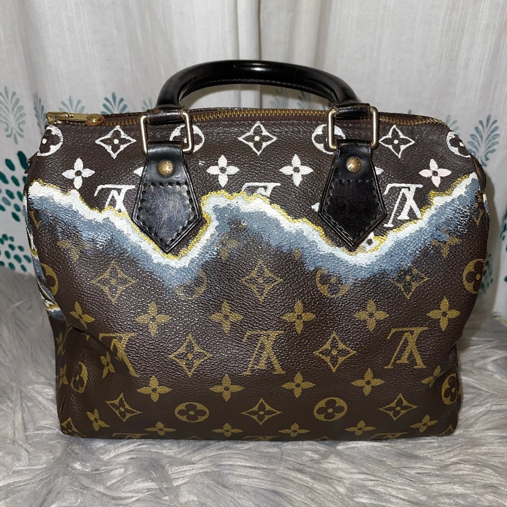 Vintage Painted Louis Vuitton Speedy 25